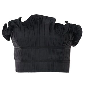 Amur ruffle crop top